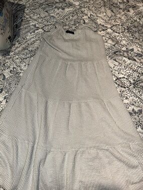 Light Gray Tiered Sleeveless Dress